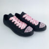 Converse black pink pearls