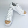 Converse leather low white gold
