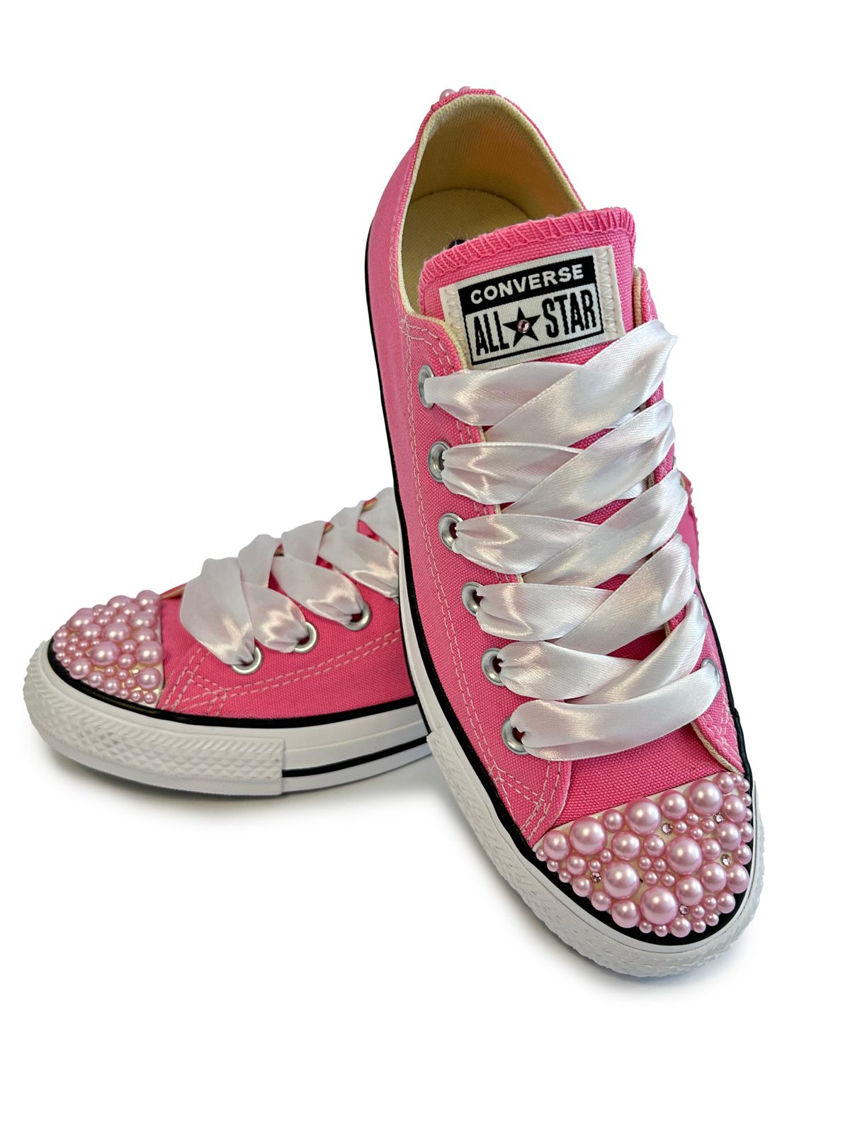 Converse Swarovski Pink Low Pearls